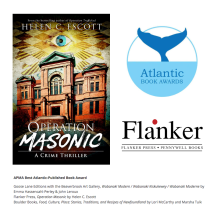 Operation Masonic, by Helen C. Escott, shortlisted for 2023 APMA Best-Atlantic Published Book Award.